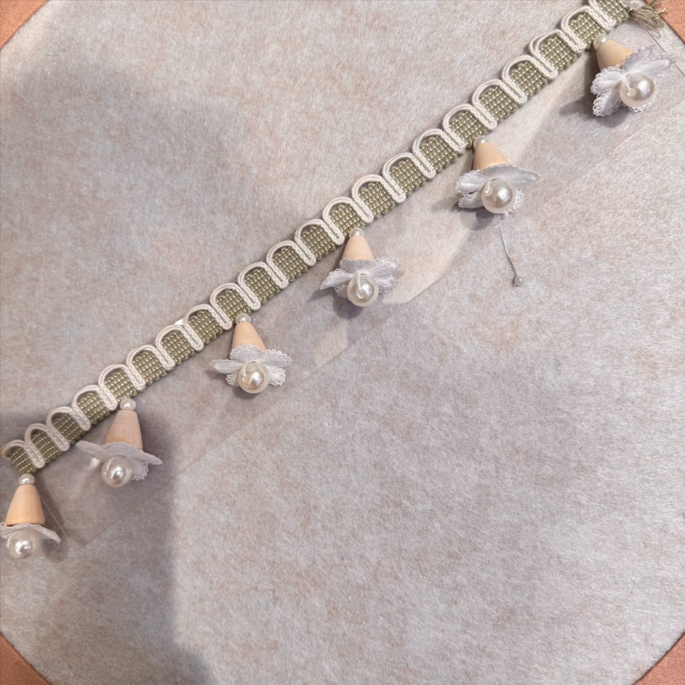 Elegant and Playful Lace Trim Light Blue | TheKanta