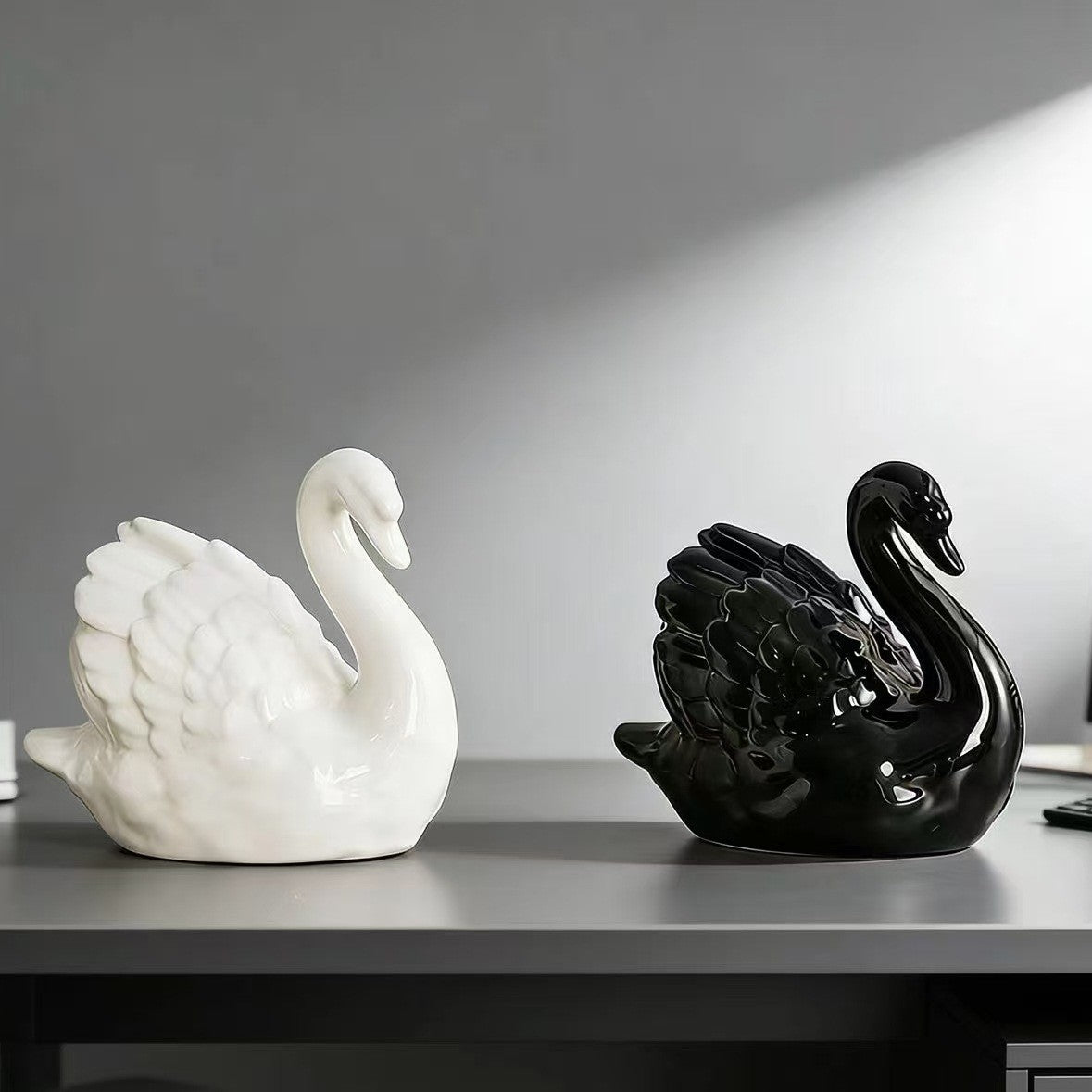 Elegant Ceramic Swan Figure | TheKanta