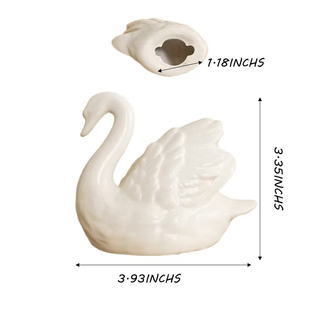 Elegant Ceramic Swan Figure | TheKanta