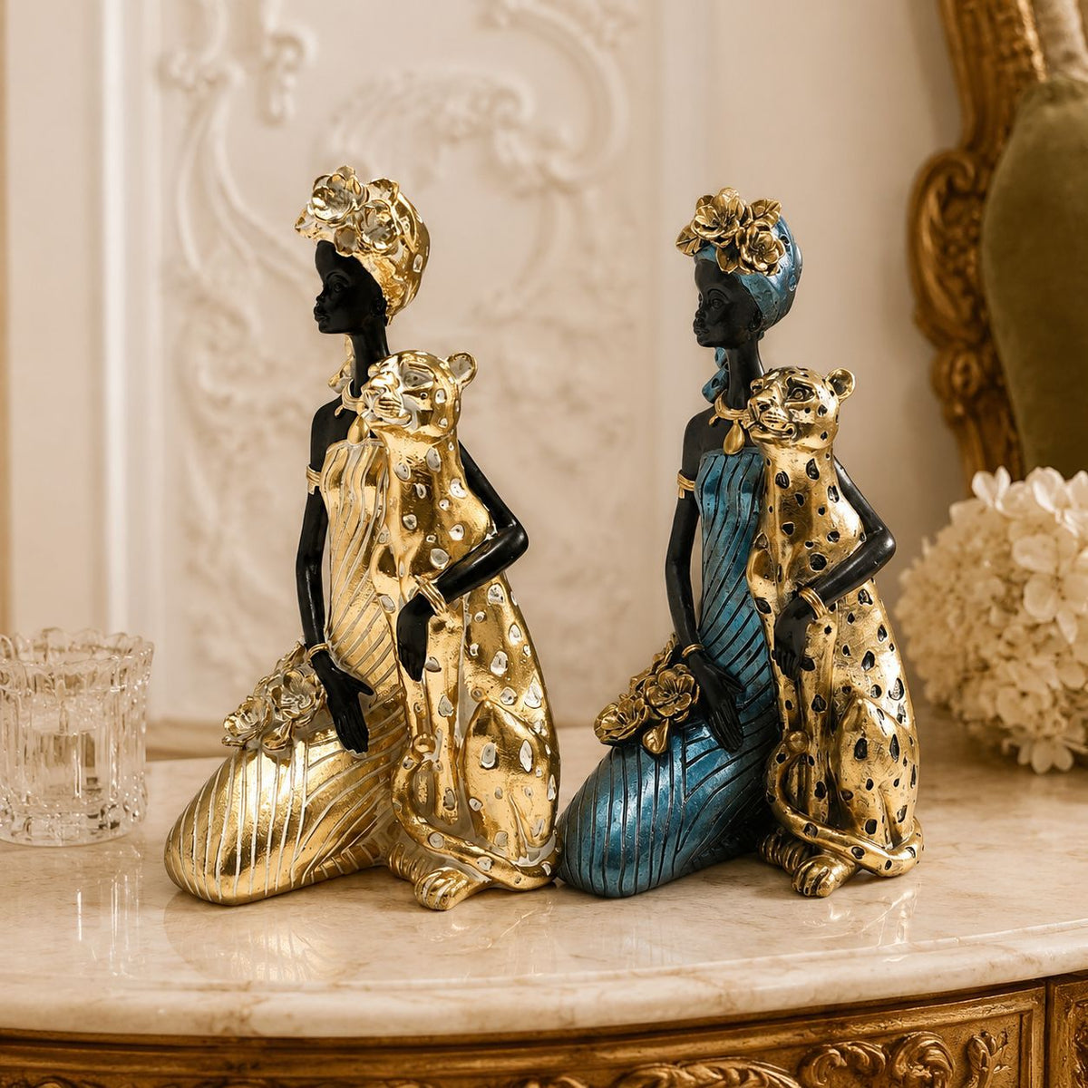Elegant Sculpture with Leopard | TheKanta