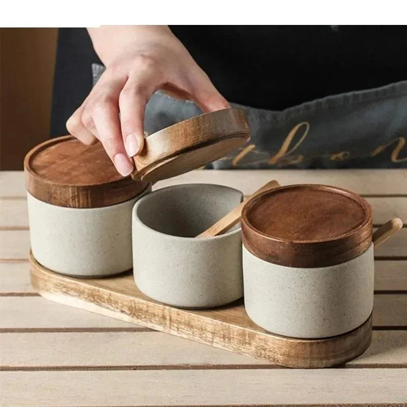 Elforra Ceramic Seasoning Jar Set