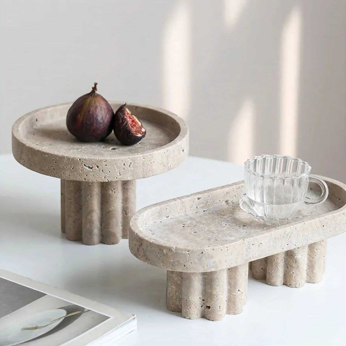 Falsola Travertine Tray