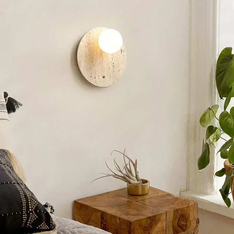 Falsola Travertine Wall Lamp - Natural
