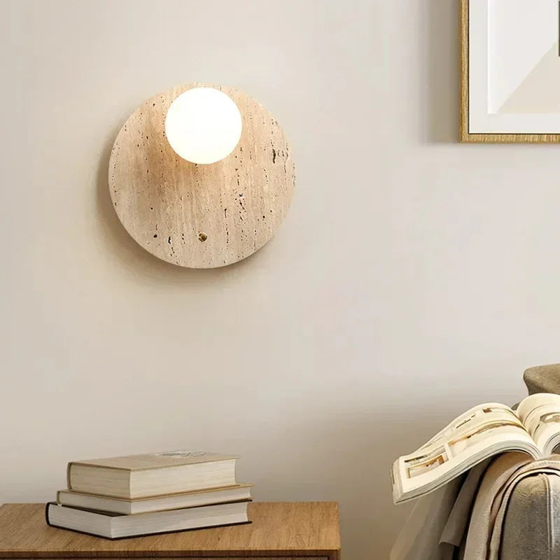 Falsola Travertine Wall Lamp - Natural