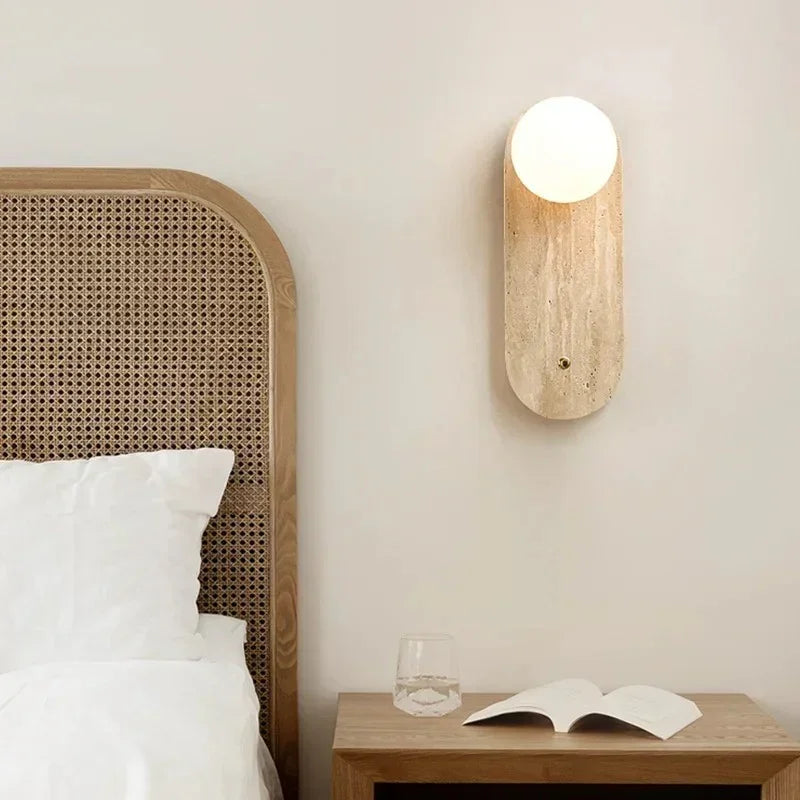 Falsola Travertine Wall Lamp - Natural