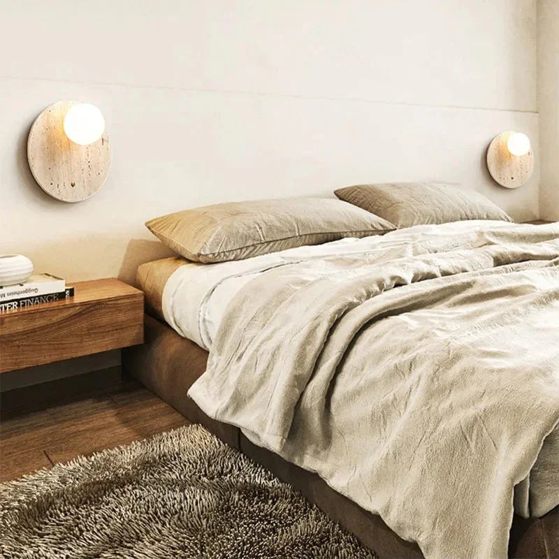 Falsola Travertine Wall Lamp - Natural