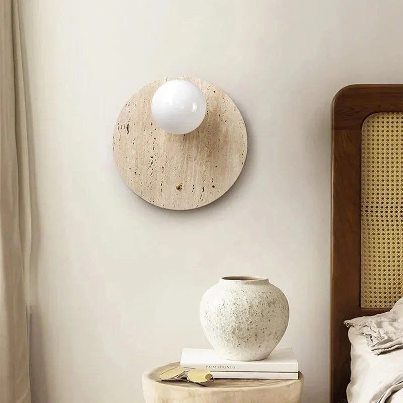 Falsola Travertine Wall Lamp - Natural