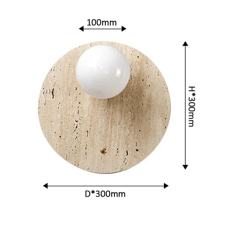 Falsola Travertine Wall Lamp - Natural