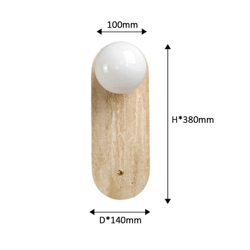 Falsola Travertine Wall Lamp - Natural