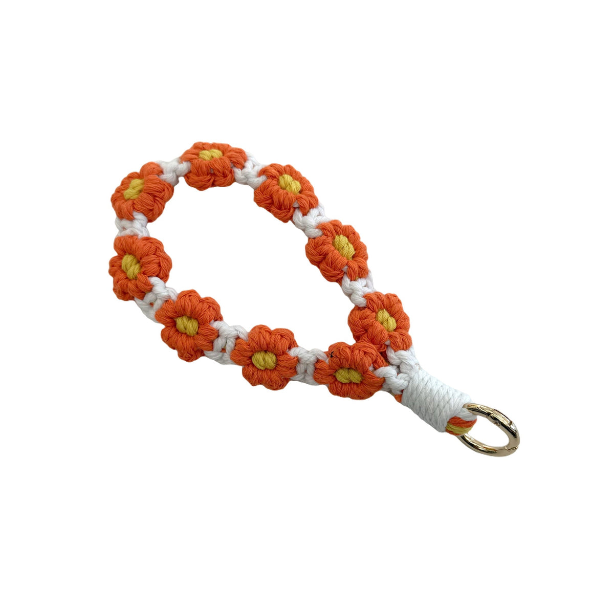 Floral Macrame Keychain Holder Red Blue | TheKanta