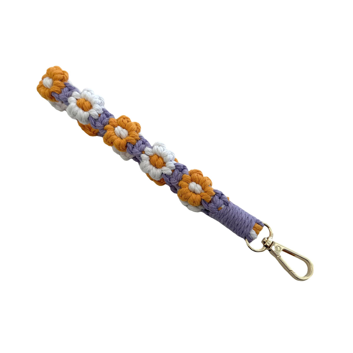 Floral Macrame Keychain Strap Red | TheKanta