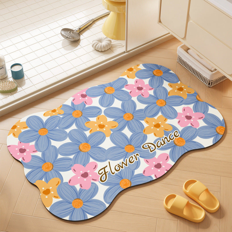 Floral-Themed Soft Bath Mat | TheKanta