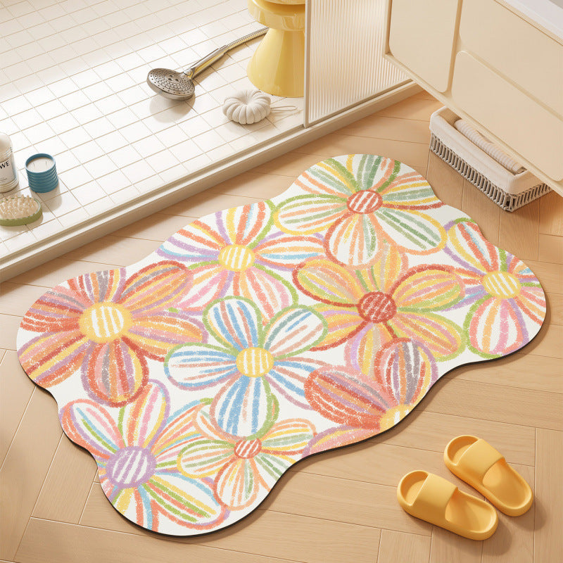Floral-Themed Soft Bath Mat | TheKanta