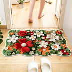 Floral-Themed Waterproof Area Rug | TheKanta