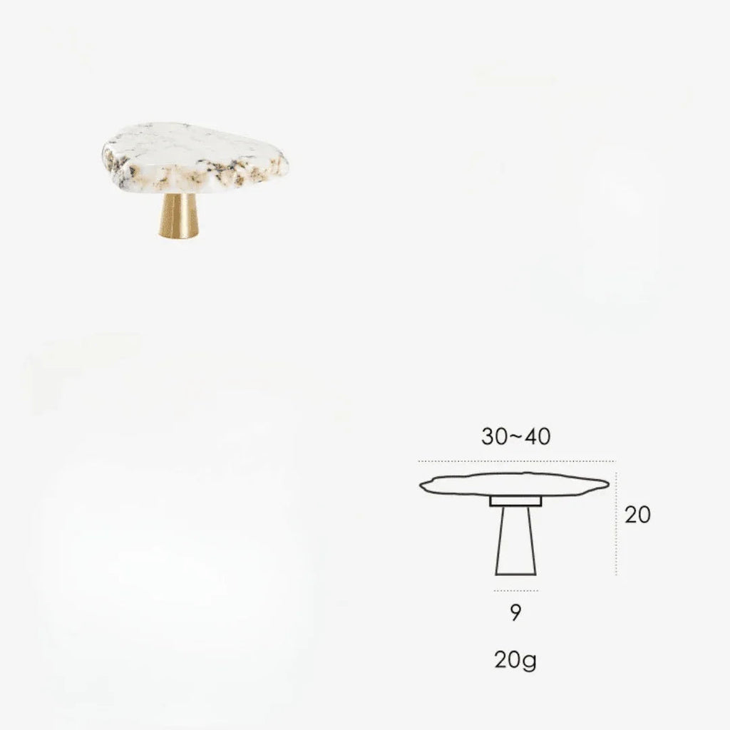 Frostfield Marble Brass Knob
