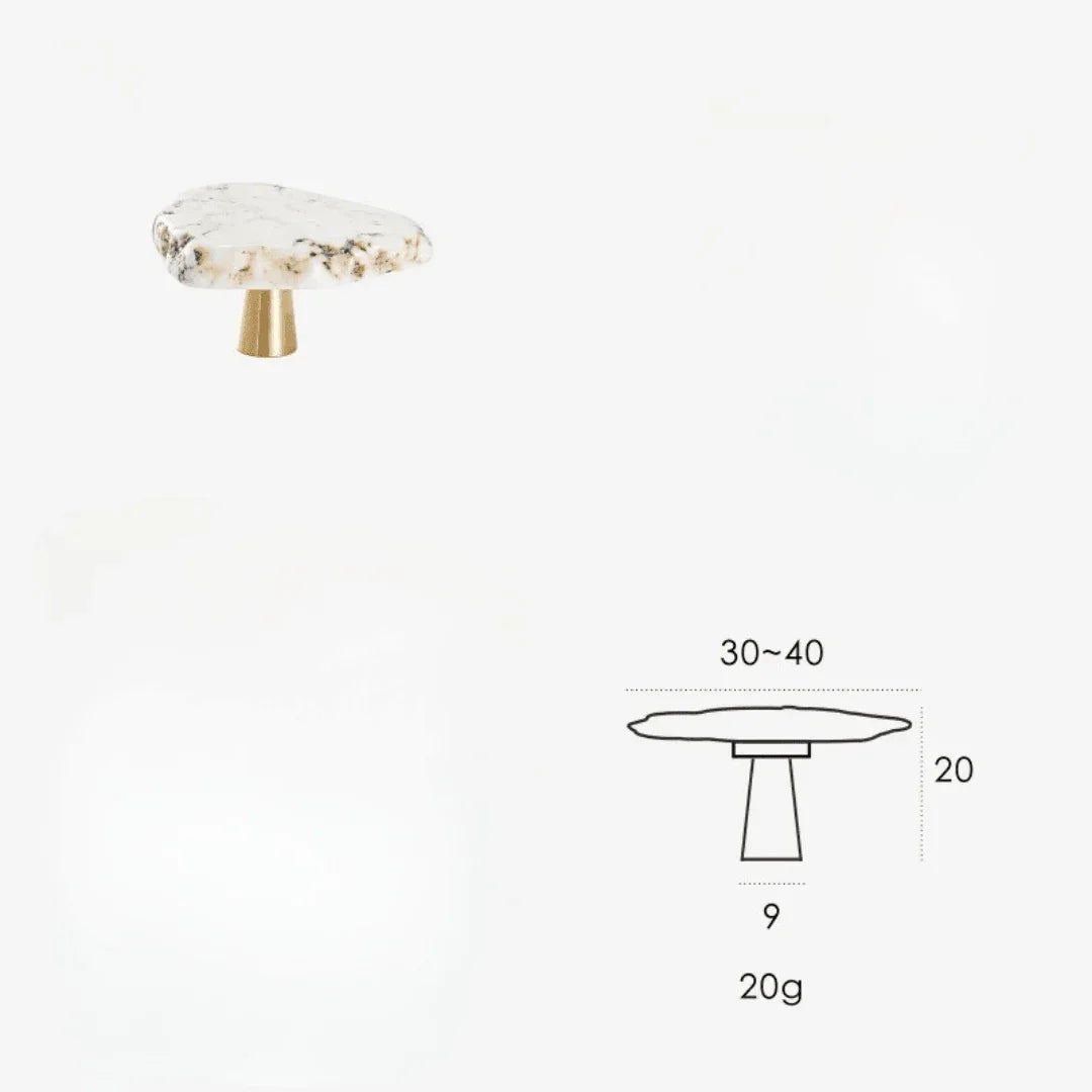 Frostfield Marble Brass Knob