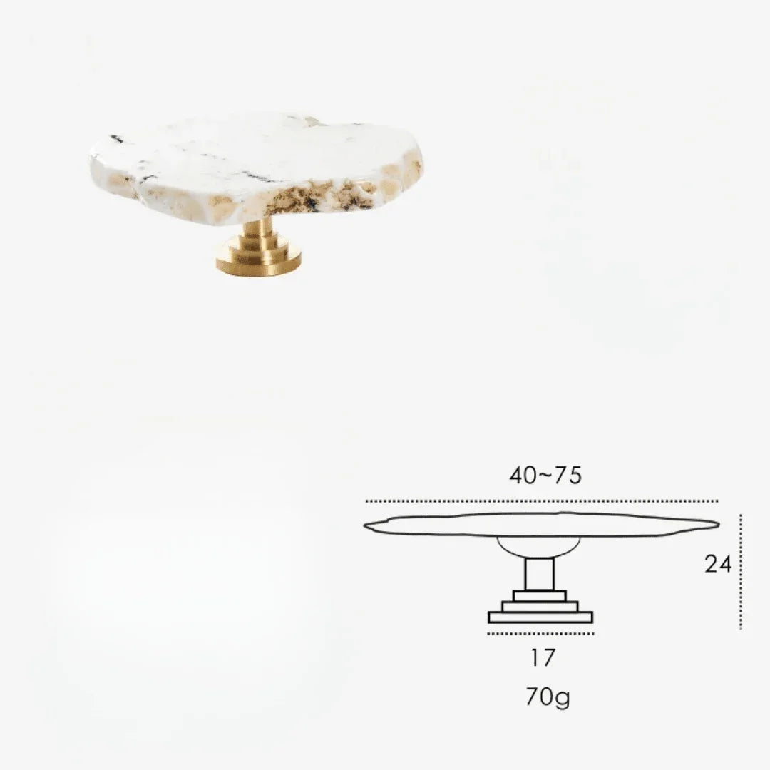 Frostfield Marble Brass Knob