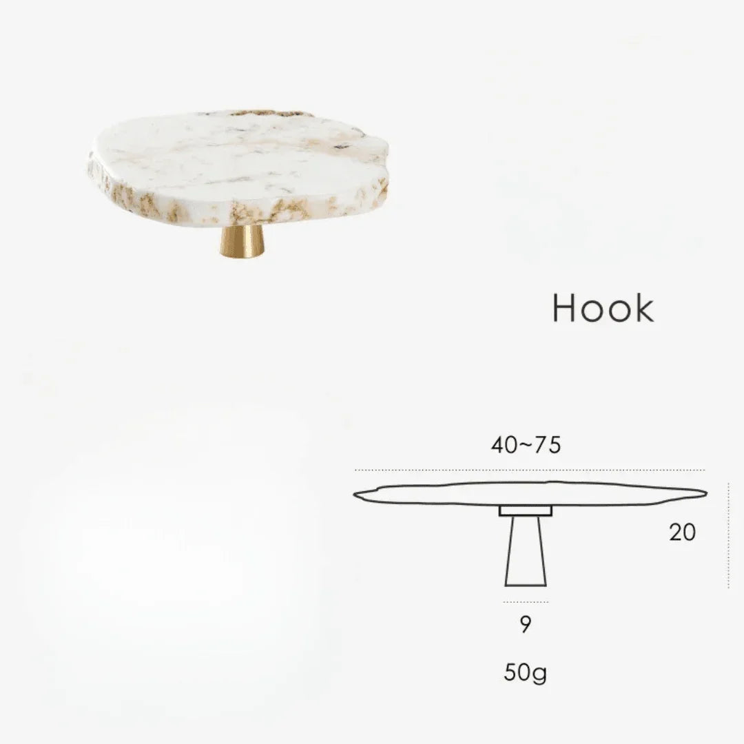Frostfield Marble Brass Knob
