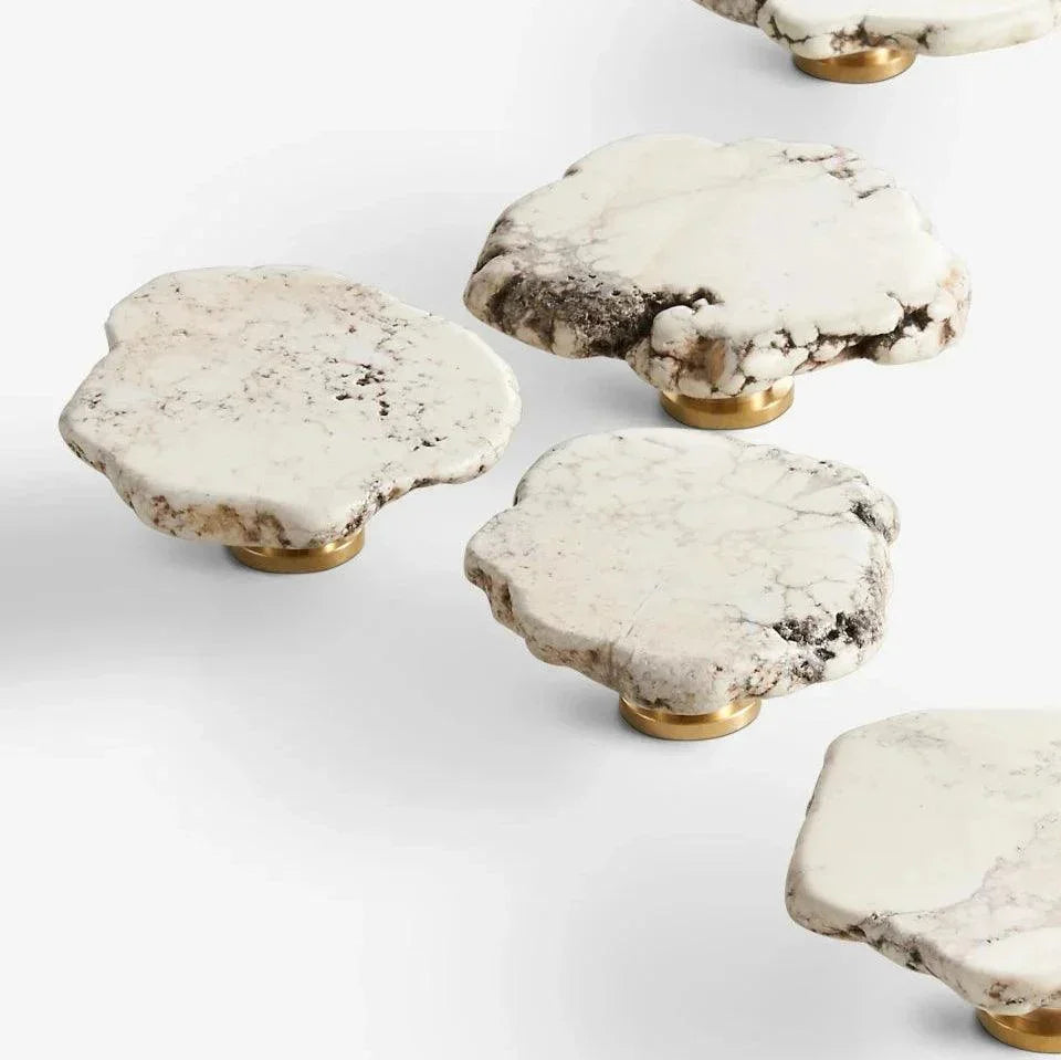 Frostfield Marble Brass Knob