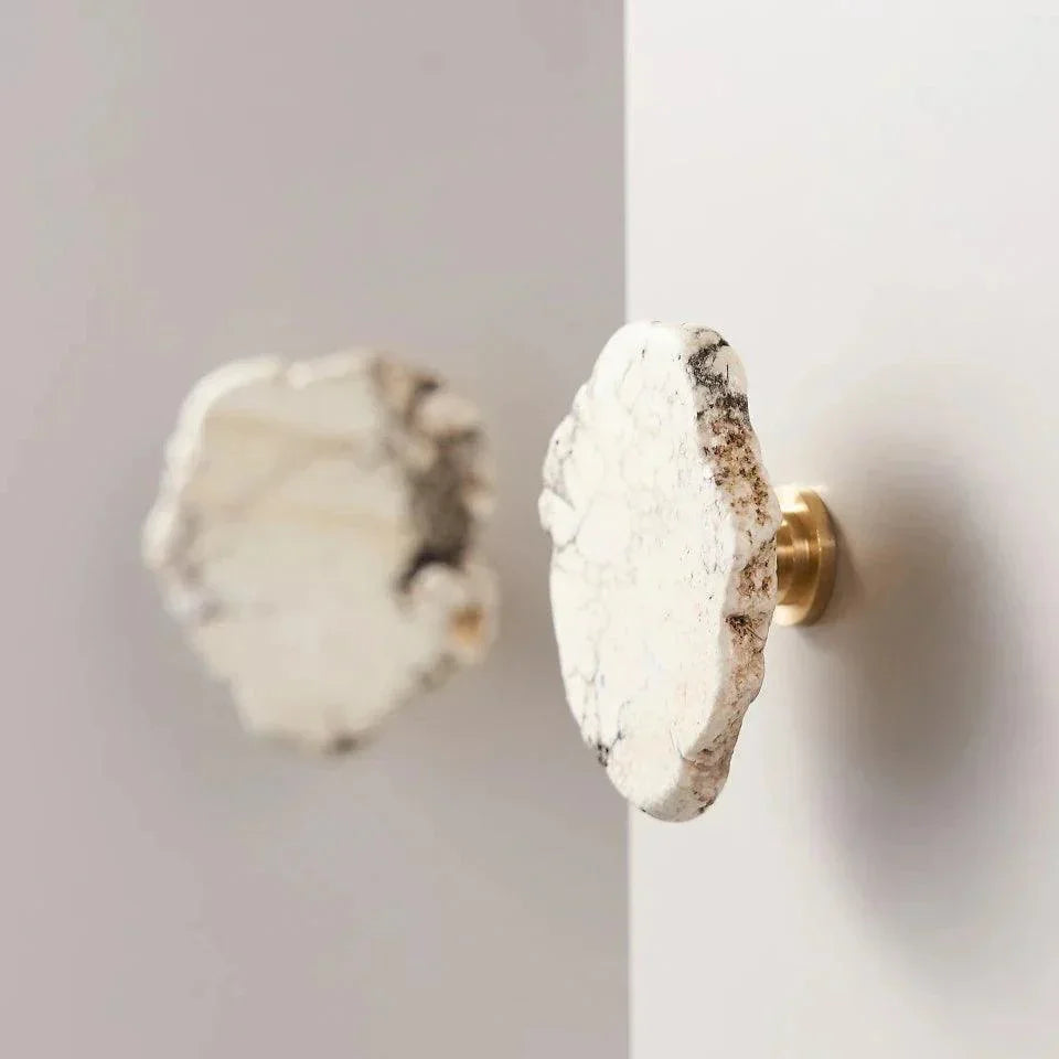 Frostfield Marble Brass Knob