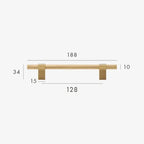 Frymita Brass Knurled T-Bar Handle