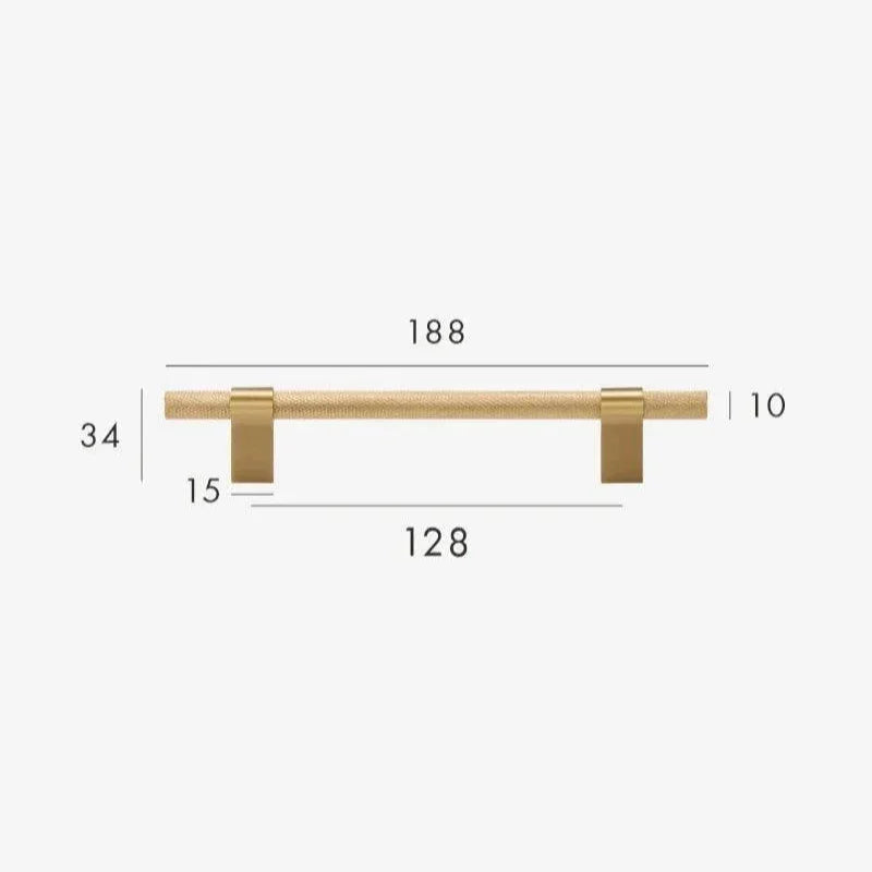 Frymita Brass Knurled T-Bar Handle
