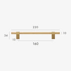 Frymita Brass Knurled T-Bar Handle