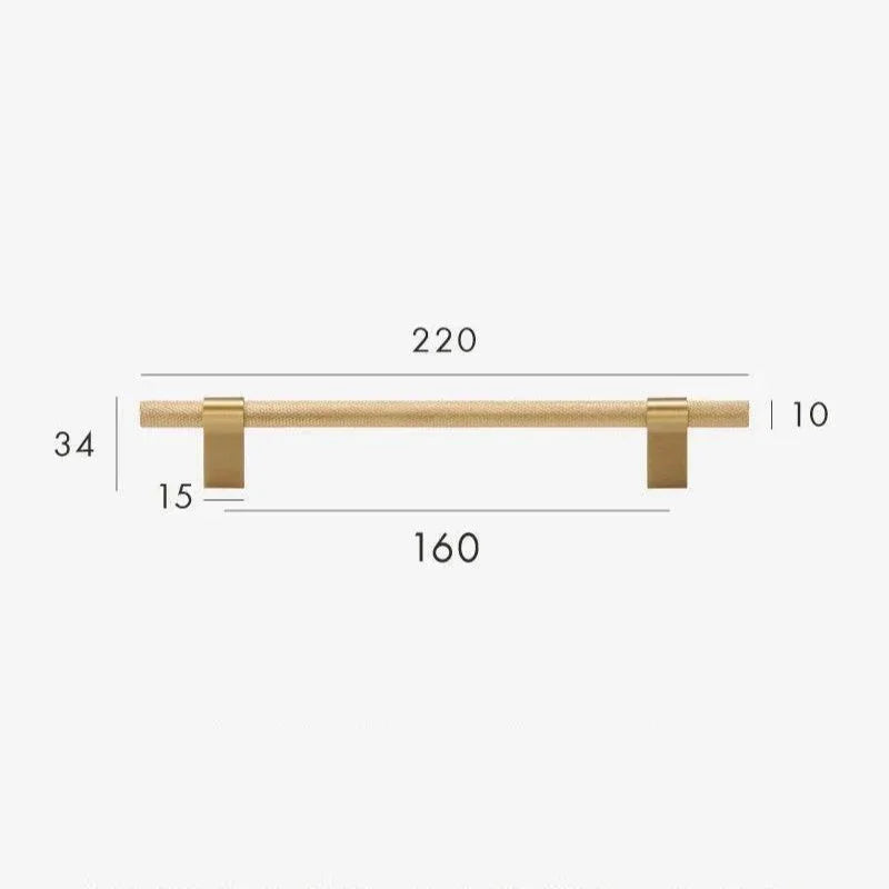 Frymita Brass Knurled T-Bar Handle