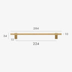 Frymita Brass Knurled T-Bar Handle