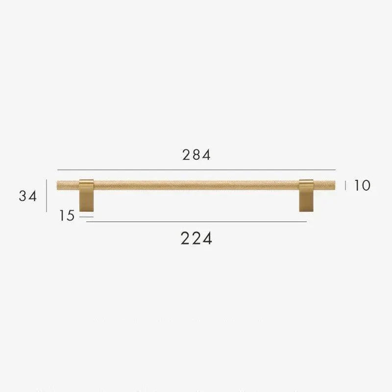 Frymita Brass Knurled T-Bar Handle