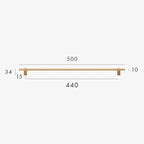 Frymita Brass Knurled T-Bar Handle