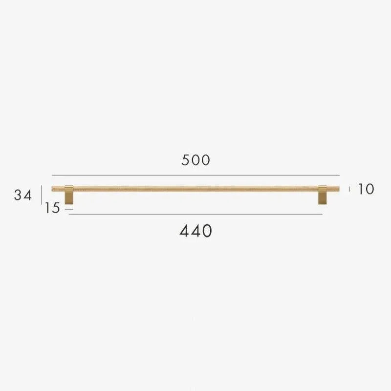 Frymita Brass Knurled T-Bar Handle