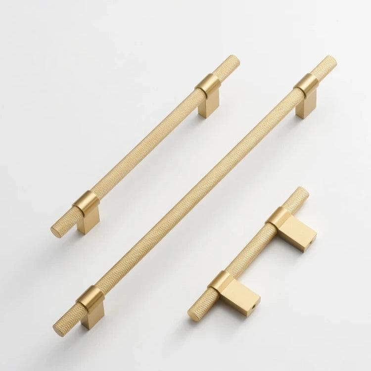 Frymita Brass Knurled T-Bar Handle