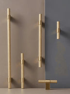 Frymita Brass Knurled T-Bar Handle
