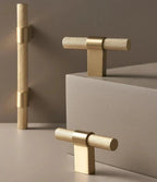 Frymita Brass Knurled T-Bar Handle