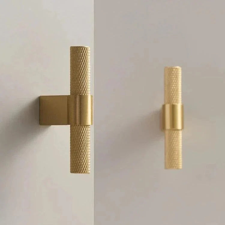 Frymita Brass Knurled T-Bar Handle