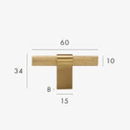 Frymita Brass Knurled T-Bar Handle