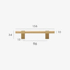 Frymita Brass Knurled T-Bar Handle