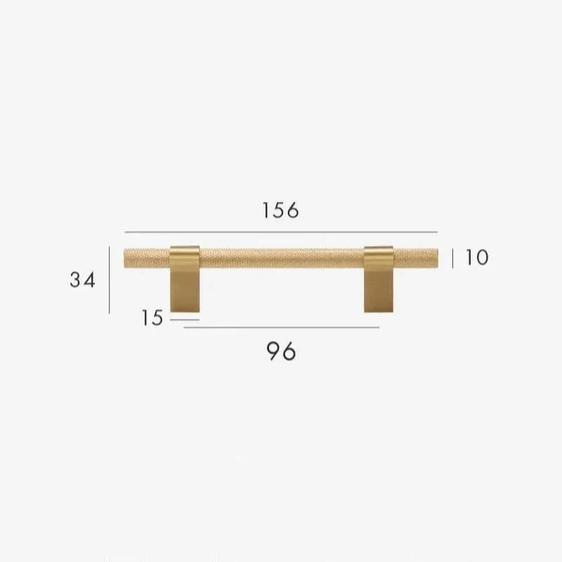 Frymita Brass Knurled T-Bar Handle