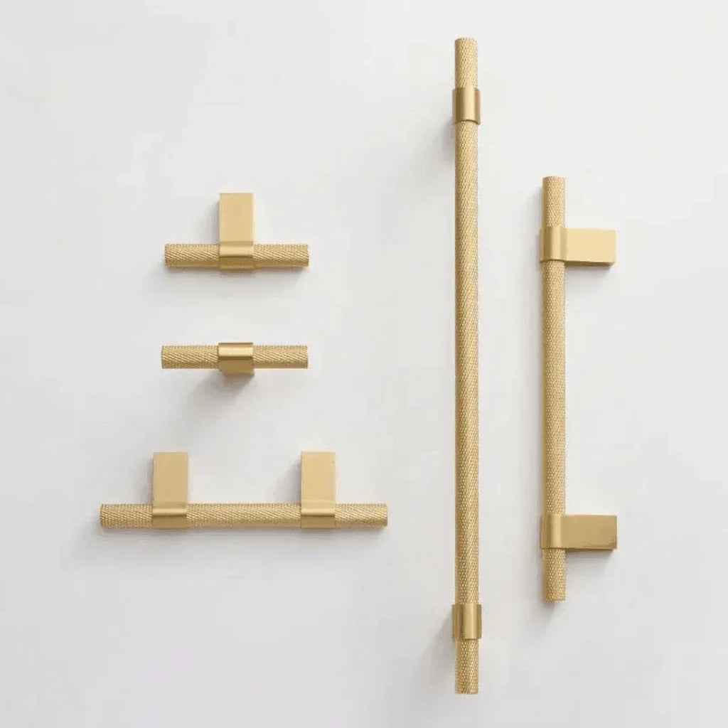 Frymita Brass Knurled T-Bar Handle