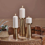 Frynossa Brass Candle Holders