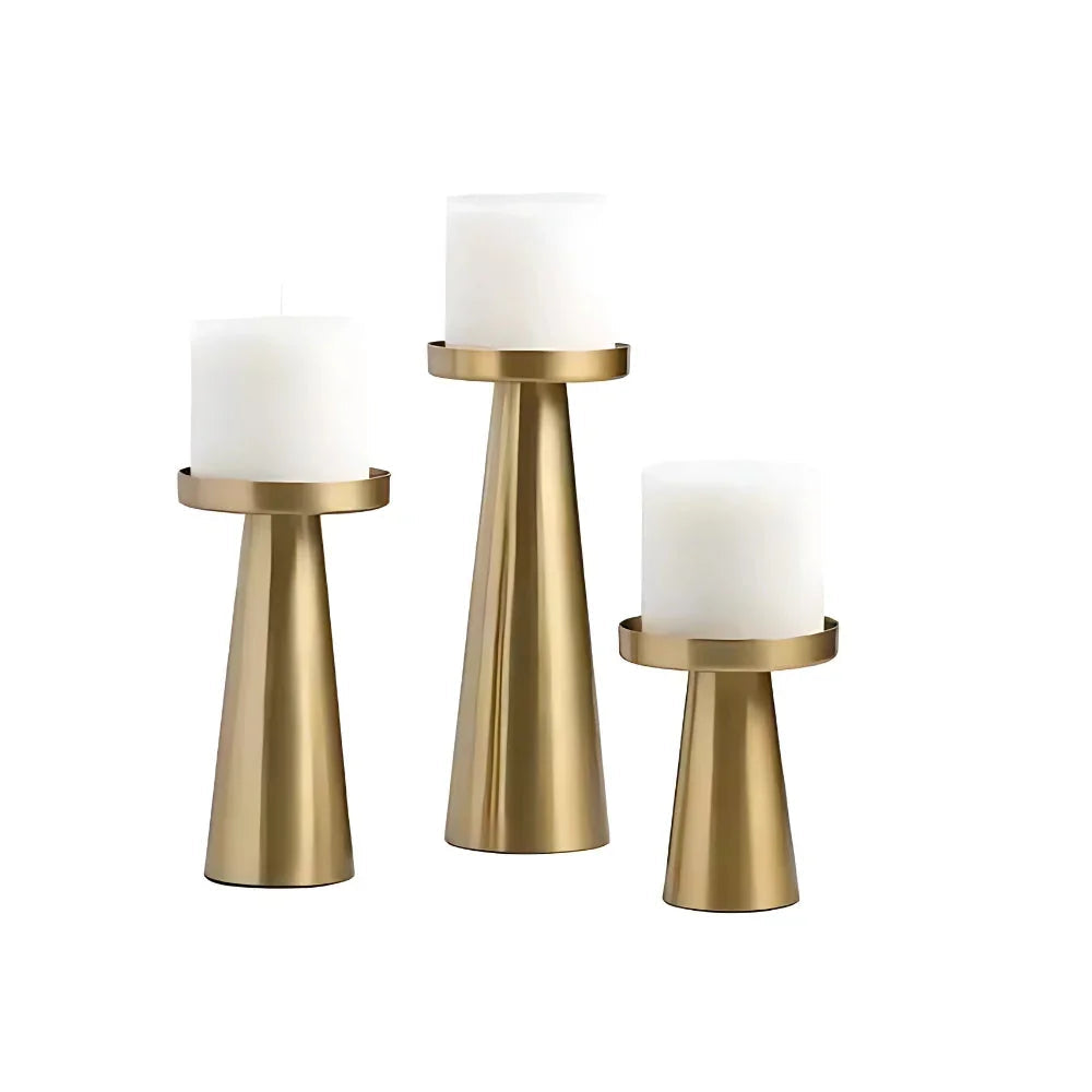 Frynossa Brass Candle Holders