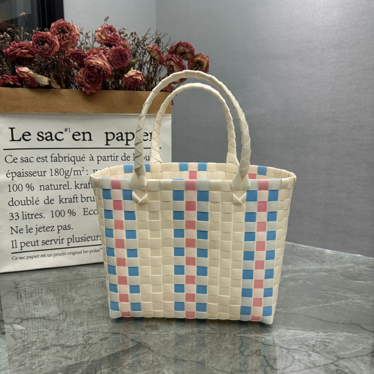 Handbag Yellow White Beige | TheKanta