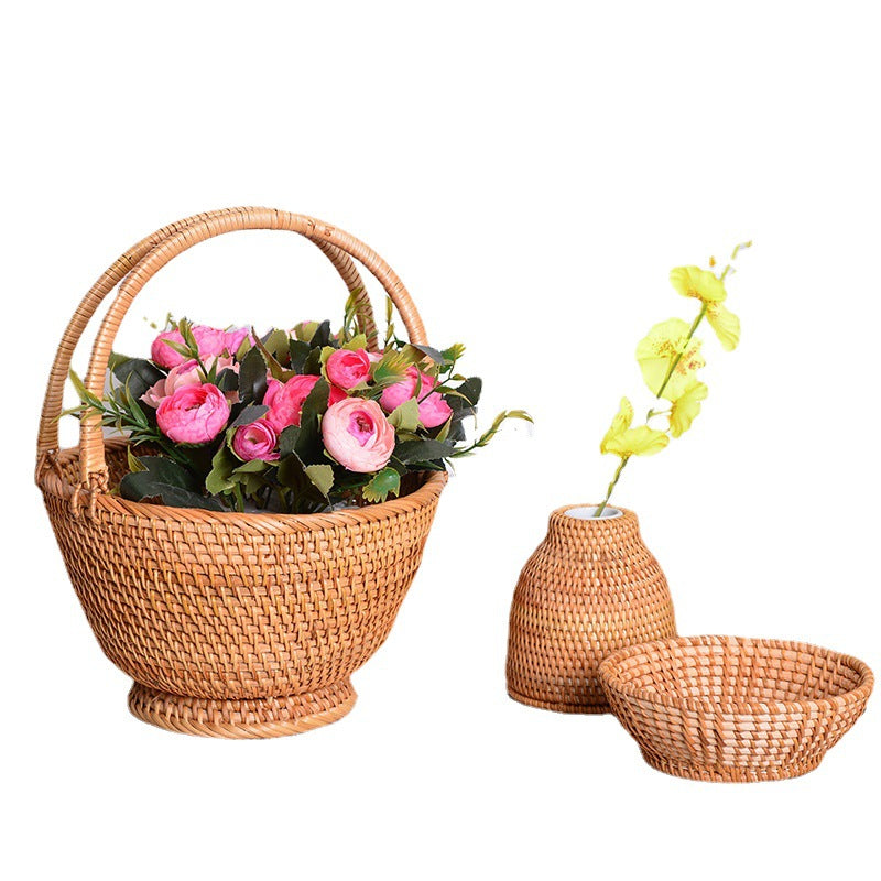 Handcrafted Basket with Two Handles | TheKanta