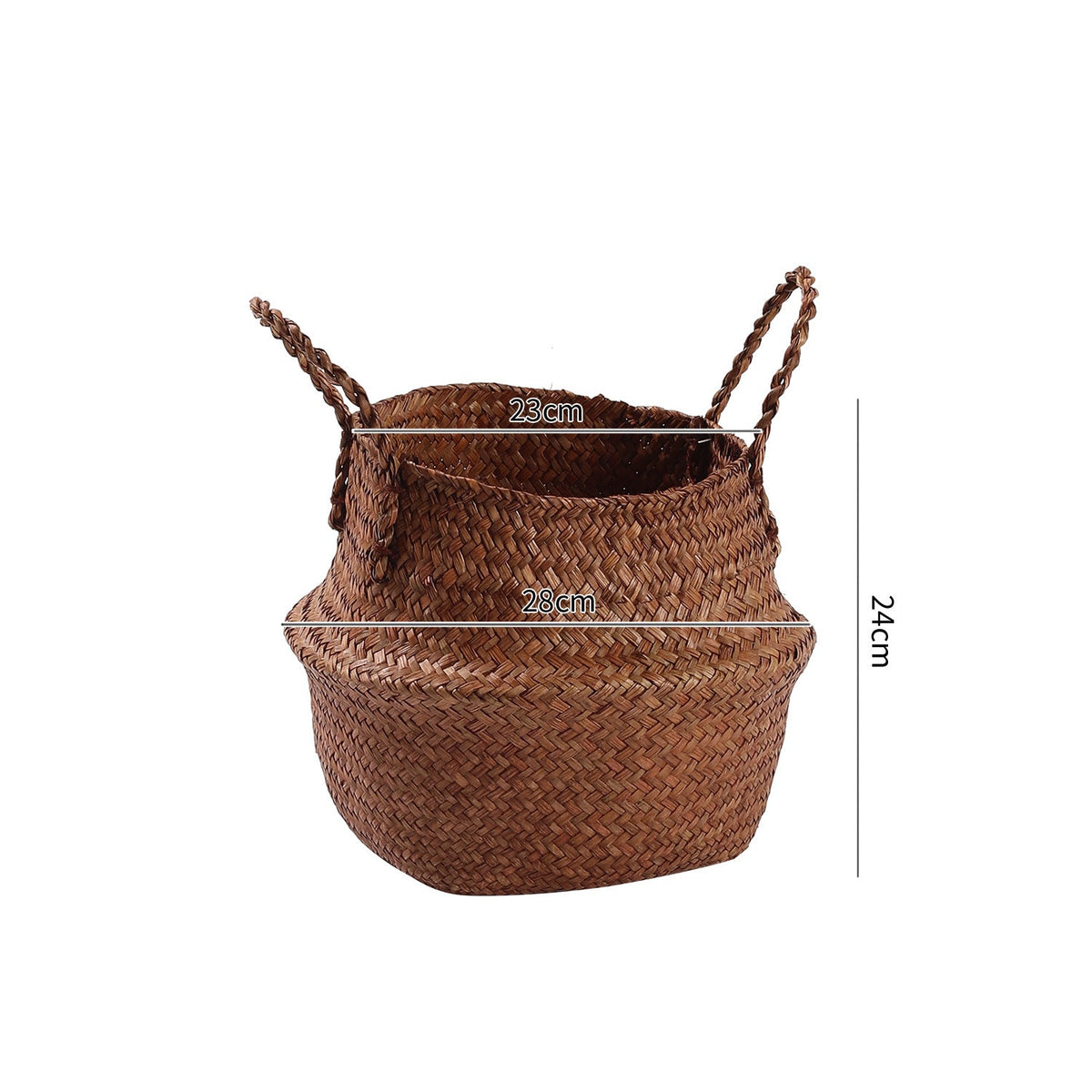 Handcrafted Woven Storage Bucket Orange Coffee | TheKanta
