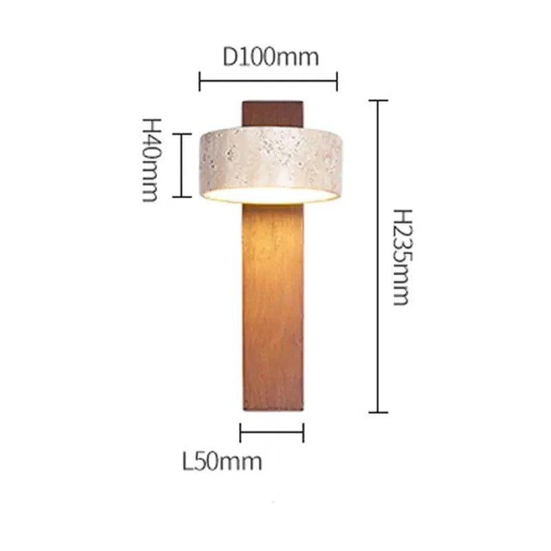 Harbella Travertine Wall Lamp