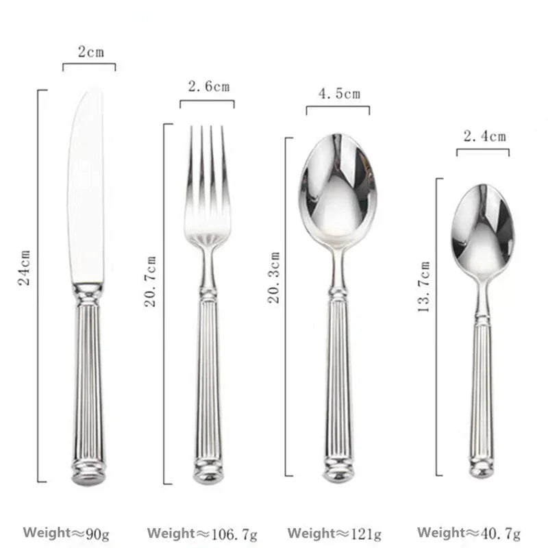 Illvia Silver Cutlery Set
