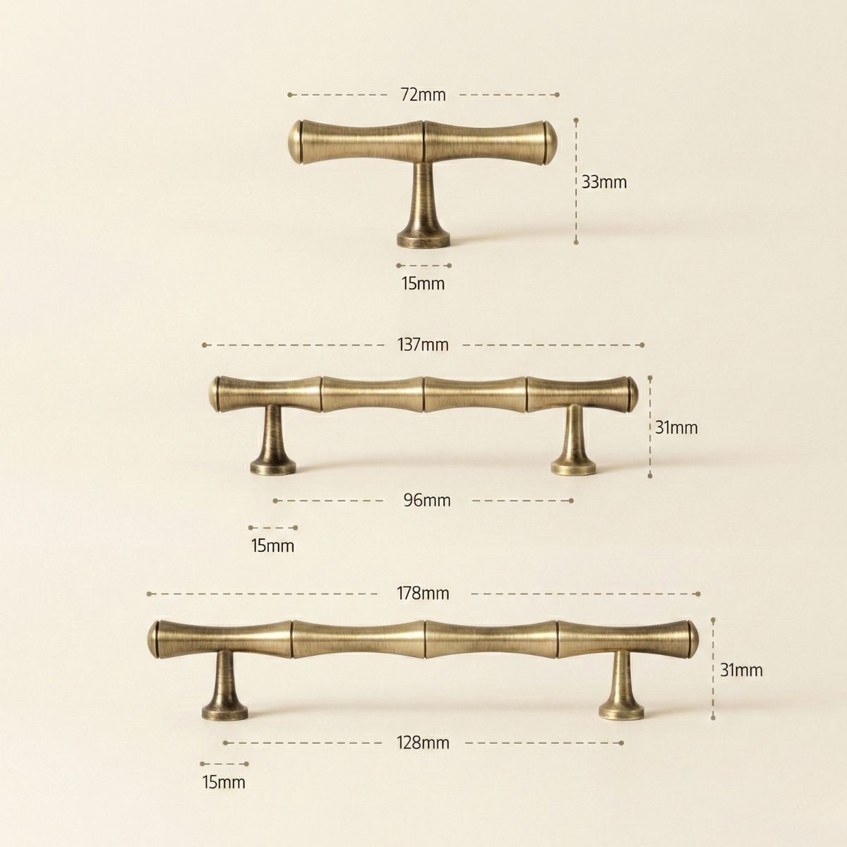 Ilnita Solid Brass Cabinet Handle
