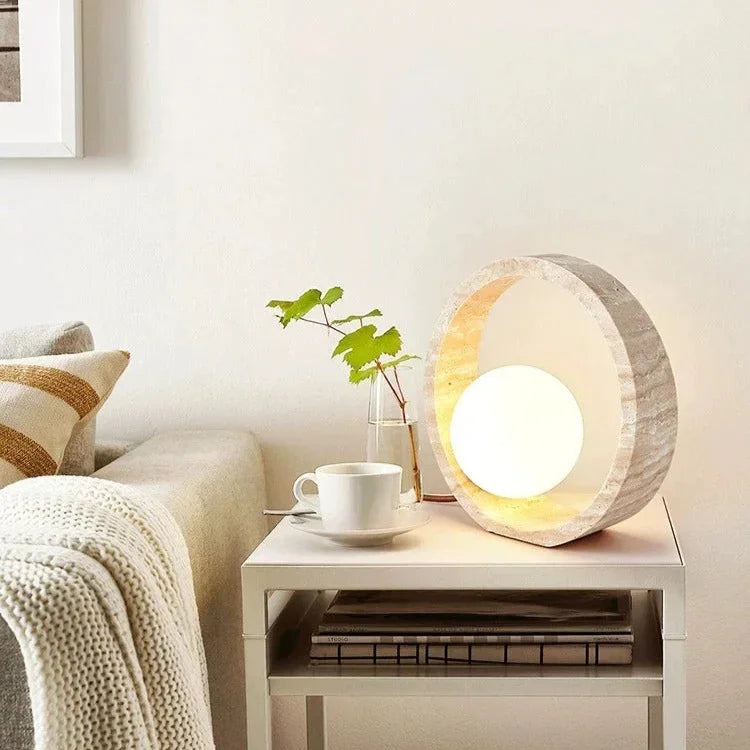 Instura Travertine Table Lamp
