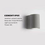 Jornyra Cement Outdoor Wall Lamp